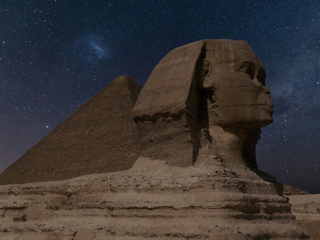 Sphinx and Pyramid
