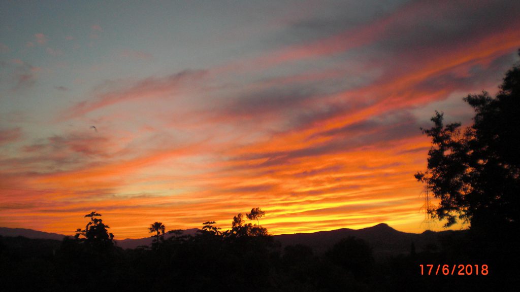 sunset from the patio