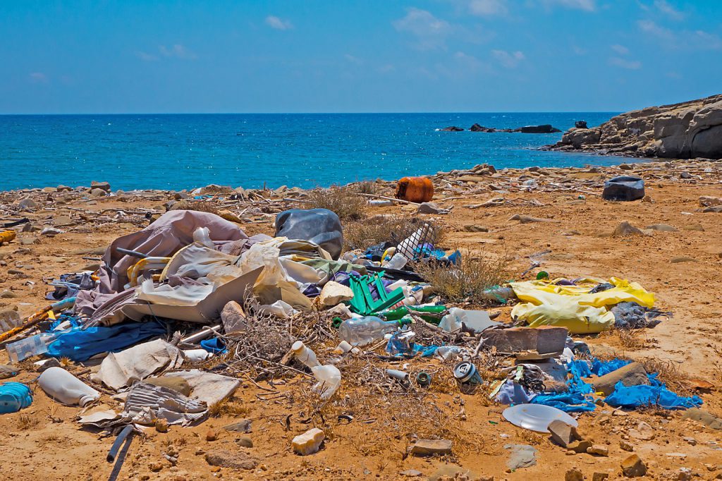 garbage on the beach