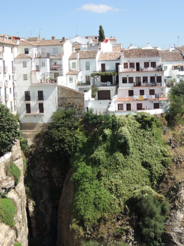 Looking down from the bridge