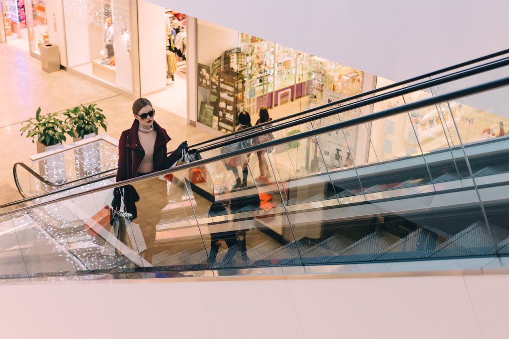 shopping in the mall