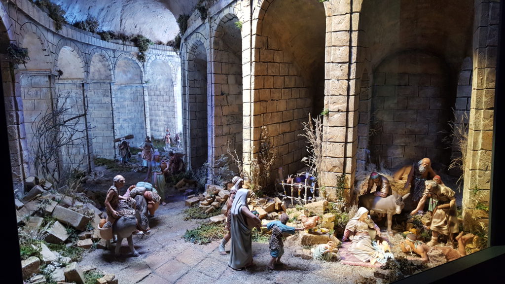 adoration of the sheppards in the Roman teatre of Tarragona