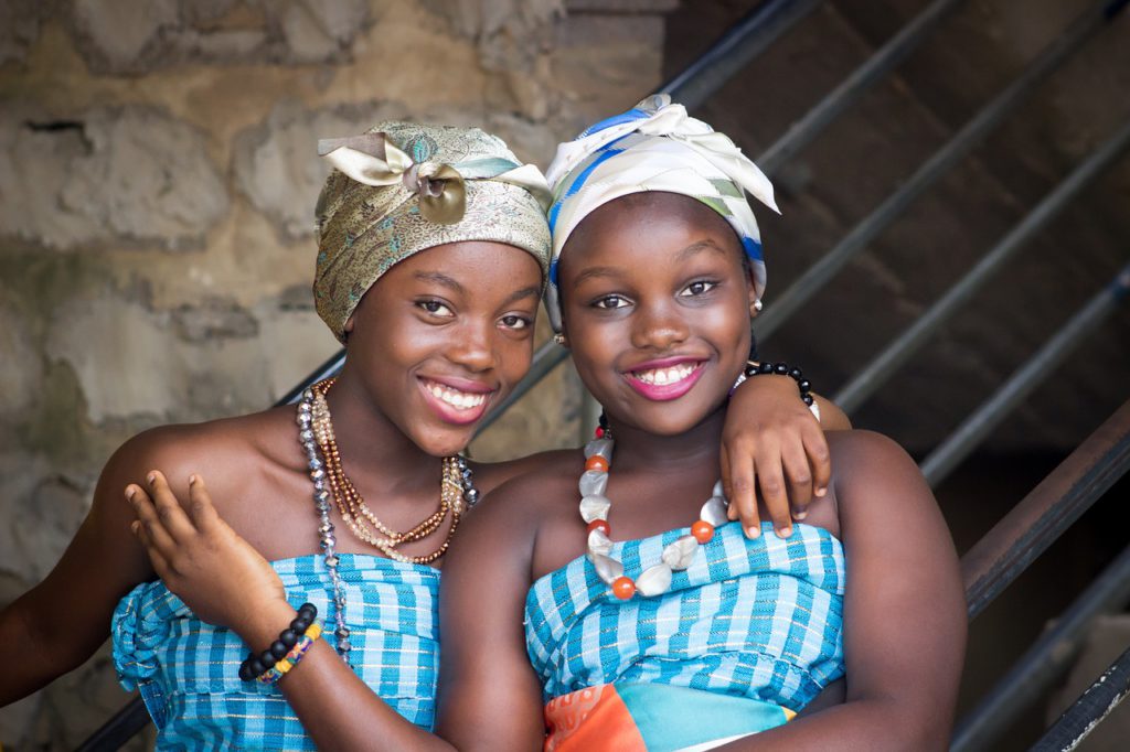 these 2 African girls look happy