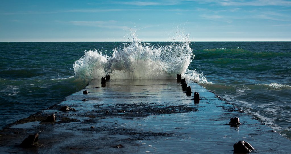 wave on the sea shore