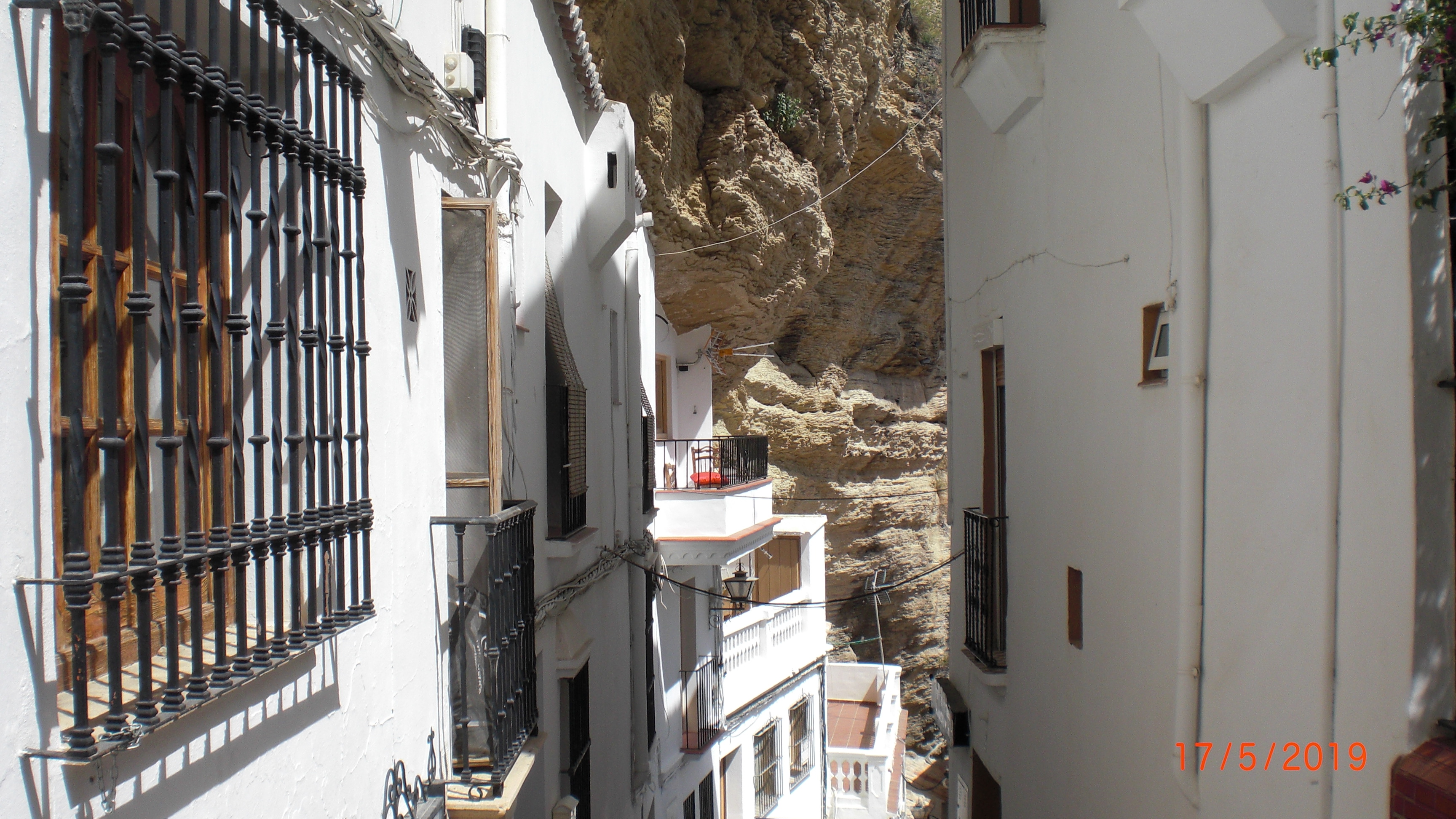 Very narrow and steep passage